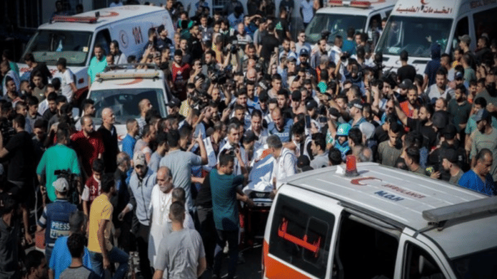 Hospital overflowing with patients in Gaza | Image via WHO