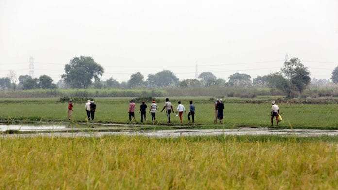 Local farmers heading to their fields that lie within Dhanauri wetlands | Suraj Singh Bisht | ThePrint