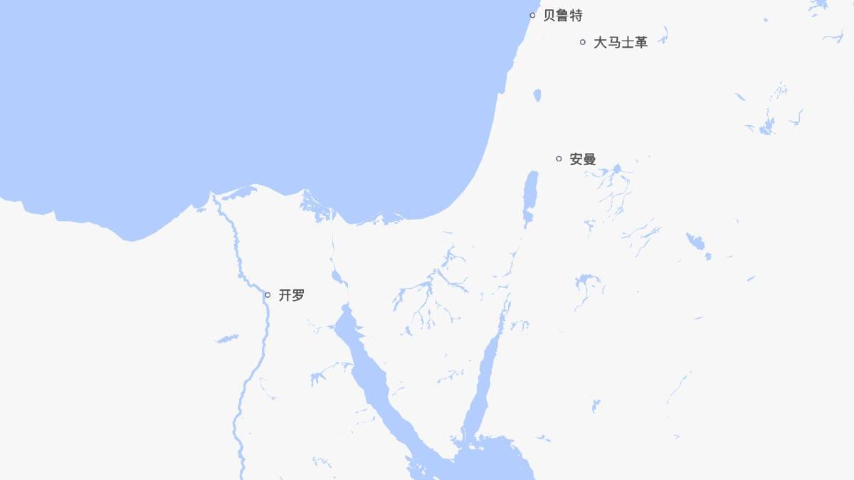 Alibaba's Amap shows region vaguely, with the Israel-Palestine region unlabelled | Screenshot