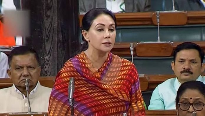 File photo of BJP MP Diya Kumari in Lok Sabha | Photo: PTI