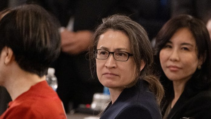 Taiwan's top representative in the U.S., Hsiao Bi-khim attends a press conference by Taiwan's APEC envoy Morris Chang during the APEC (Asia-Pacific Economic Cooperation) Summit in San Francisco, California, US | Reuters