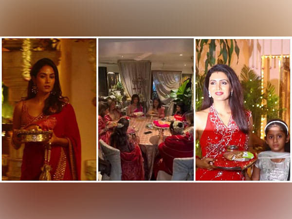 Shilpa Shetty, Mira Rajput, Geeta Basra perform Karwa Chauth rituals at Sunita Kapoor's residence