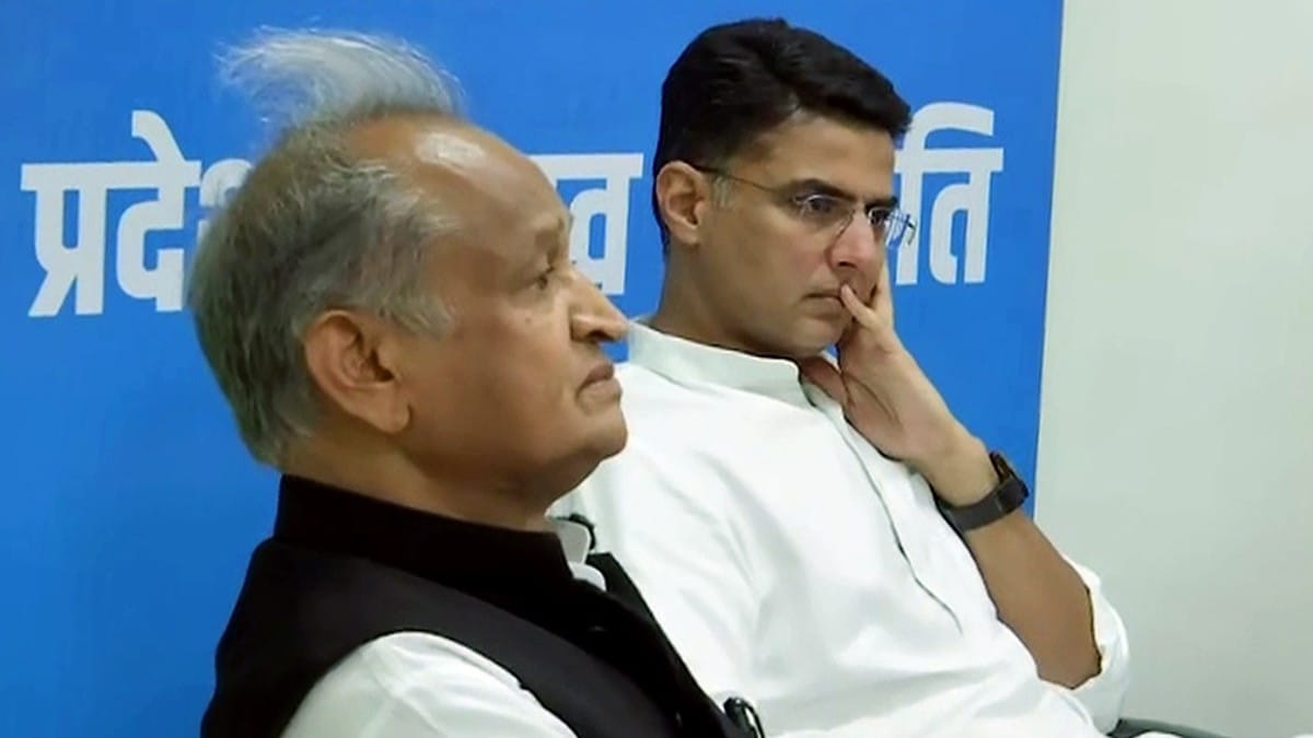 File photo of Ashok Gehlot (L) & Sachin Pilot (R) | ANI