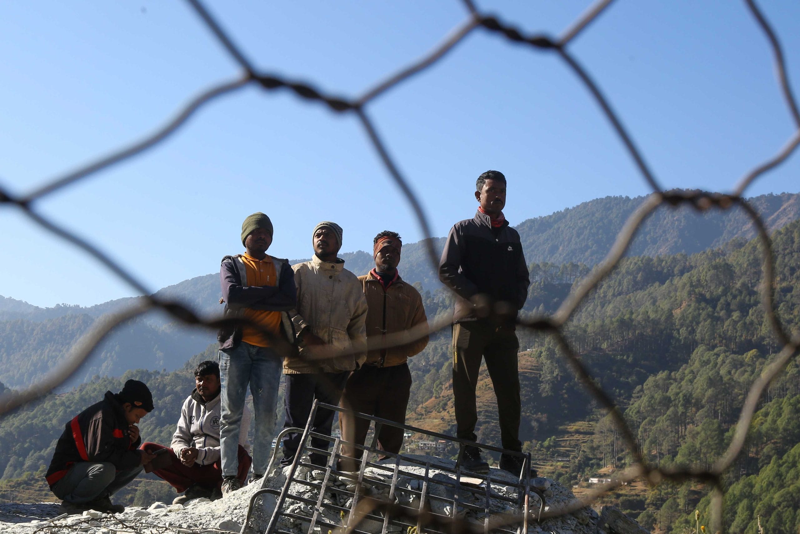 Workers at the site of the collapsed tunnel in Uttarkashi | Suraj Singh Bisht | ThePrint