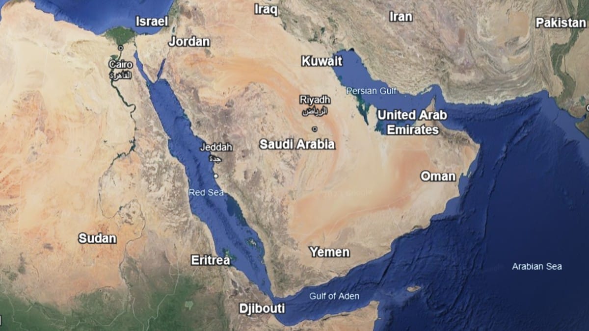 Satellite view of the Middle East | GoogleEarth