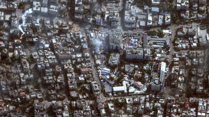 A satellite image shows Al-Shifa hospital, amid the ongoing conflict between Israel and the Palestinian Islamist group Hamas, in Gaza on 11 | Maxar Technologies/Handout via REUTERS/File Photo