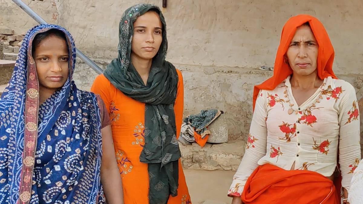Jyoti with her mother Mamta on her right in Sarangpura | Photo: Amogh Rohmetra | ThePrint