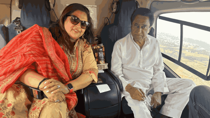 Kamal Nath on campaign trail with Times Now Navbharat editor-in-chief Navika Kumar Friday | X: @navikakumar