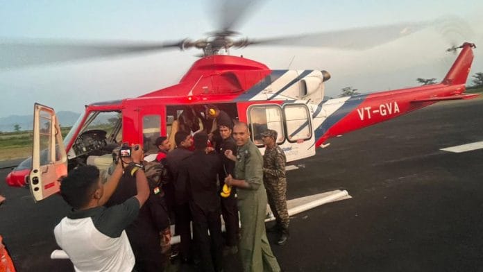 The injured Kuki civilian being evacuated to a military hospital in Dimapur, Nagaland | Photo by special arrangement