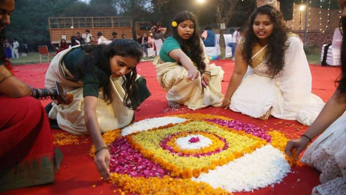 Kerala students of JNU celebrate the festival at the university's Sabarmati grounds | Manisha Mondal | ThePrint