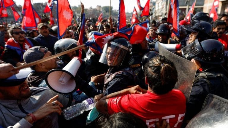 Nepal riot use tear gas, water cannon to scatter protesters seeking restoration of monarchy