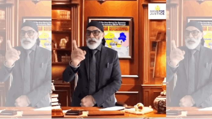 A screengrab of Gurpatwant Singh Pannun's purported video message | X: thetatvaindia