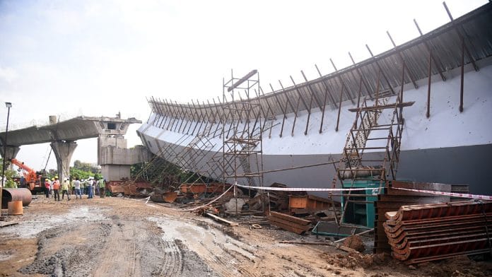 File photo of an under-construction flyover | Representational image | ANI