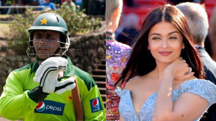 File photos of Abdul Razzaq and Aishwarya Rai | Commons