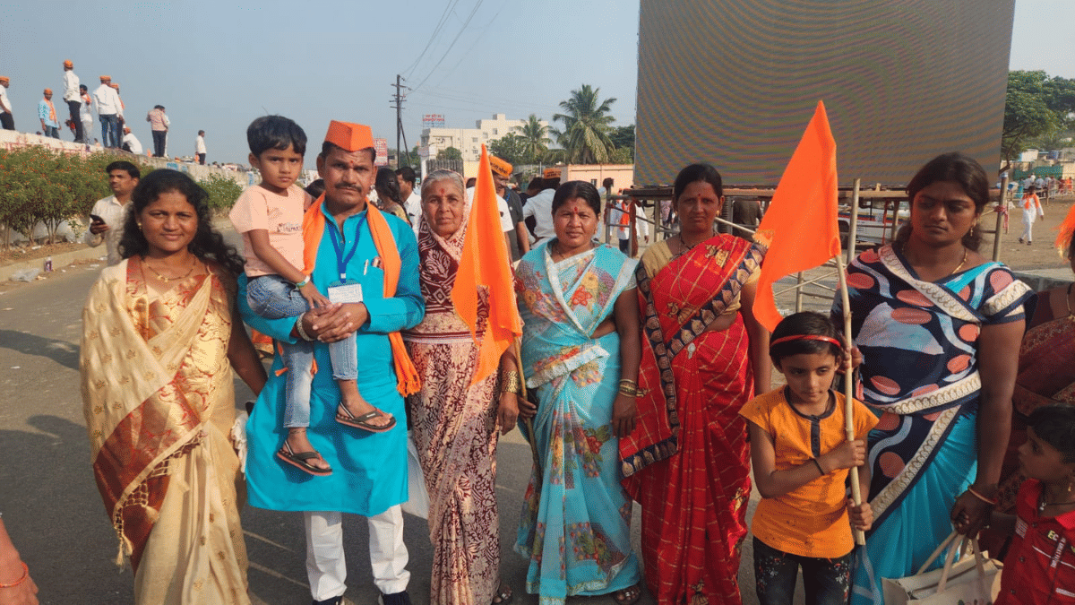 Jalinder Mahadev Chaudhary, a resident of Varvand, attended Jarange-Patil's rally with 12 members of his family | Purva Chitnis | ThePrint