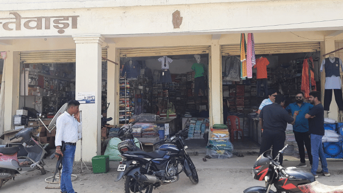 Armed personnel of local Congress leaders outside the party's Dantewada district office | Sourav Roy Barman | ThePrint