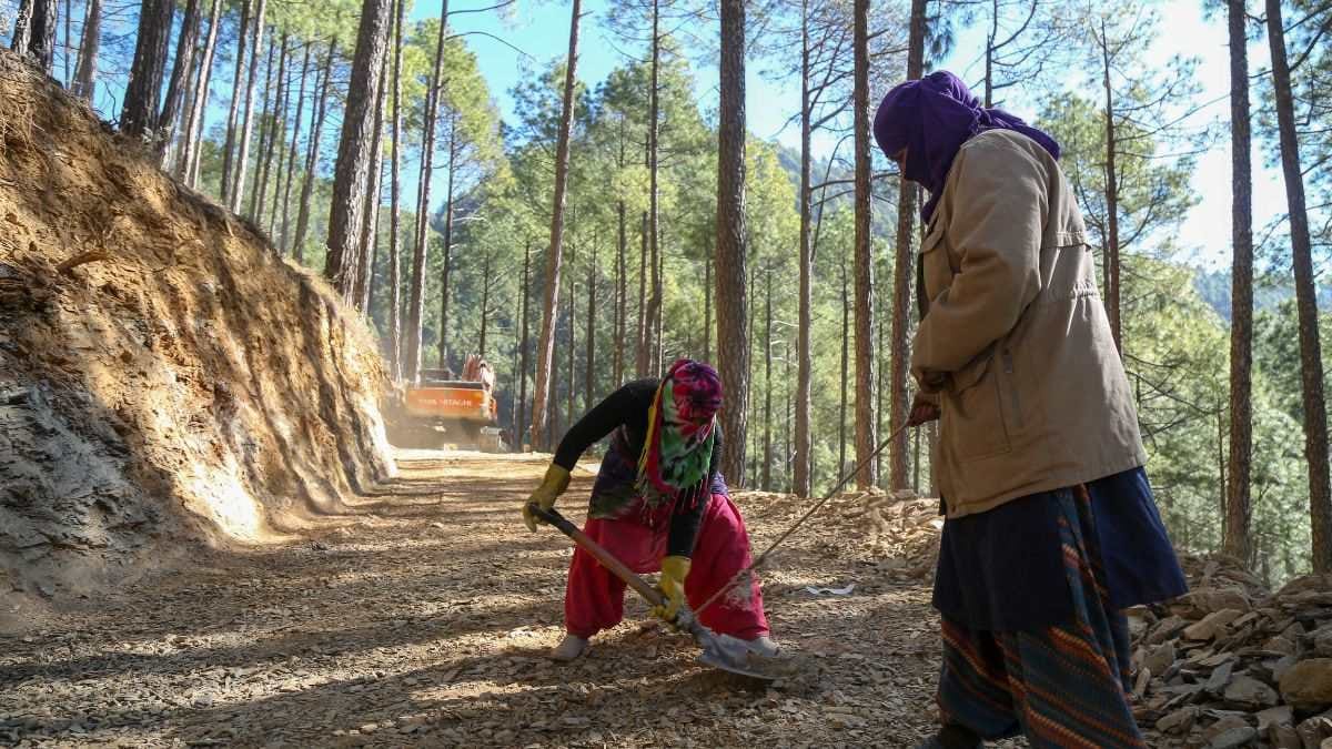 Temporary roads being built for the transport of the vertical drilling machine | Photo: Suraj Singh Bisht