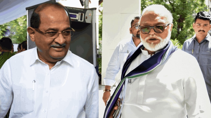 File photos of Radhakrishna Vikhe Patil; Chhagan Bhujbal | ANI