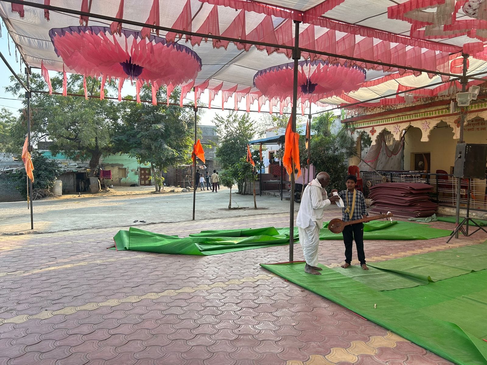 The foyer at Antarwali Sarati where Manoj Jarange-Patil sat on his hunger strike | Photo: Manasi Phadke | ThePrint