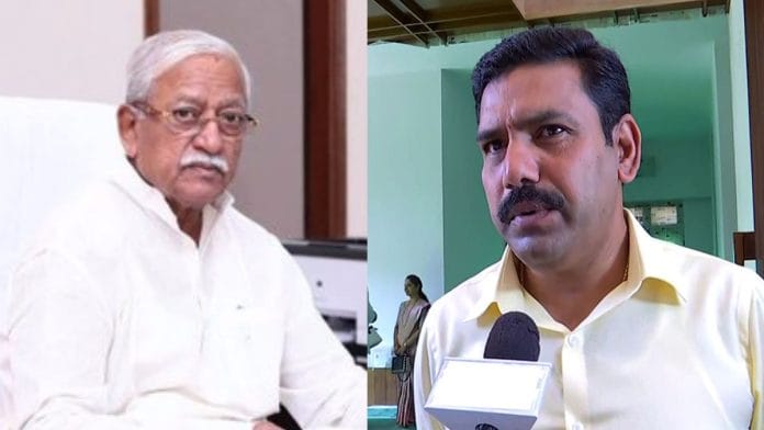 Former Union minister and Vijayapura MP Ramesh Jigajinagi and Karnataka BJP chief B.Y. Vijayendra | Credit: X, Ramesh Jigajinagi/ANI file photo