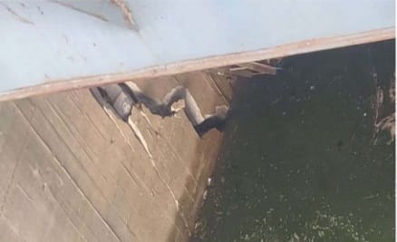 Crack in pier no. 20 of 7th block of Medigadda Barrage | Source: NDSA report