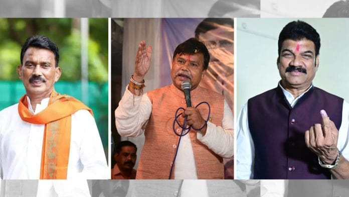 Madhya Pradesh ministers and Scindia loyalists Tulsiram Silawat, Pradhuman Singh Tomar, and Govind Singh Rajput (From left to right) | Photo credit: Facebook/X