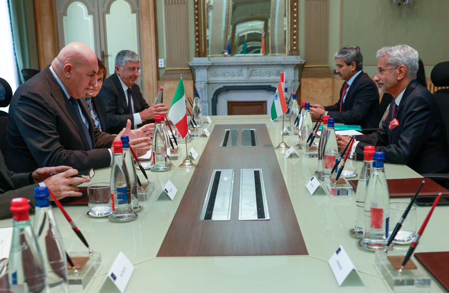 External Affairs Minister S Jaishankar meets with Italian Minister of Defence Guido Crosetto during his official visit to Italy | ANI