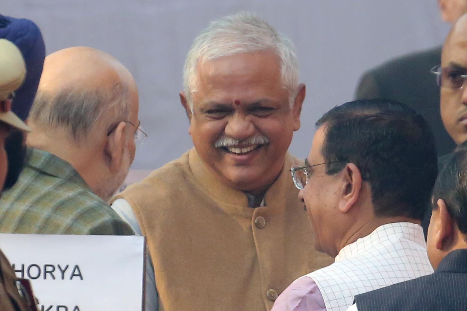 Home Minister Amit Shah, BJP National General Secretary BL Santhosh and MOS Jitendra Singh at Parliament | Praveen Jain | ThePrint