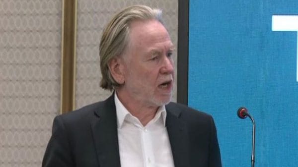 Australian High Commissioner Phillip Green addressing an event organised by policy institute, Asia Society, in New Delhi on Wednesday | ANI