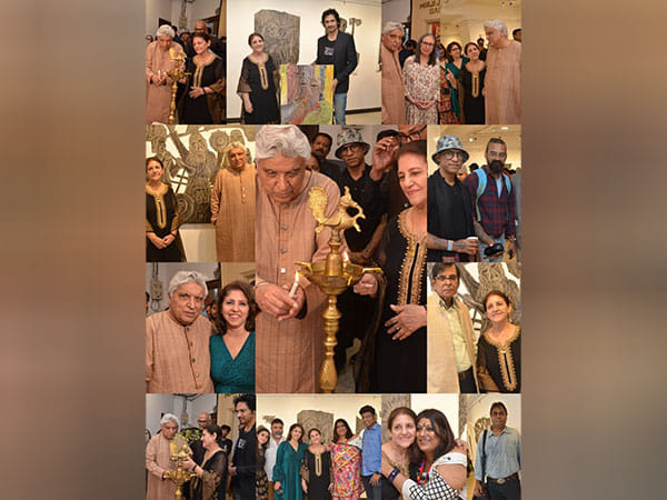 Javed Akhtar lauds Kiran Chopra's Black & white sculpted paintings!