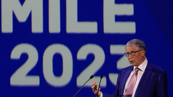Microsoft co-founder Bill Gates at the United Nations Climate Change Conference (COP28) in Dubai, on 3 Dec 2023 | Reuters