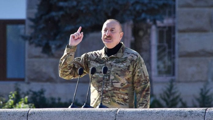 File photo of President Ilham Aliyev of Azerbaijan | Handout via Reuters