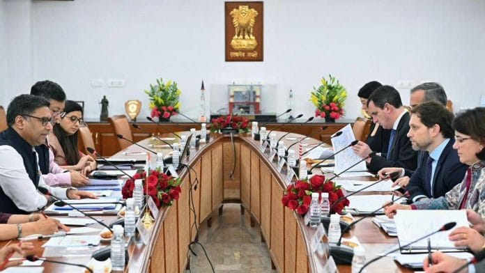 US principal deputy national security advisor Jonathan Finer with Indian deputy NSA Vikram Misri in New Delhi Monday | Photo: ANI