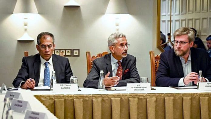 External Affairs Minister S. Jaishankar holds talks with representatives of the Russian strategic community. in Moscow on Monday, 25 December | ANI