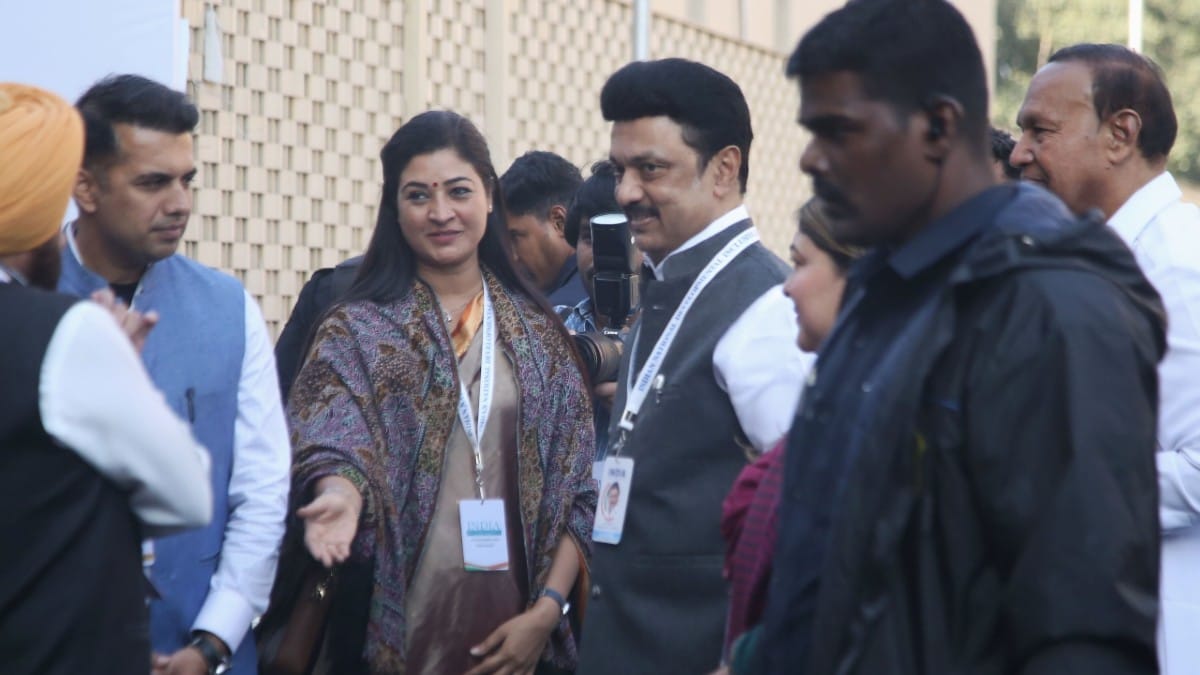 MK Stalin at Ashoka Hotel, Tuesday | Manisha Mondal | ThePrint