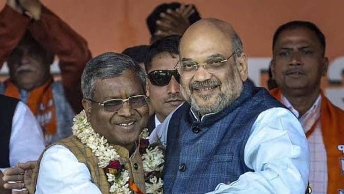BJP Jharkhand chief Babulal Marandi with Union home minister Amit Shah | Representational image | PTI