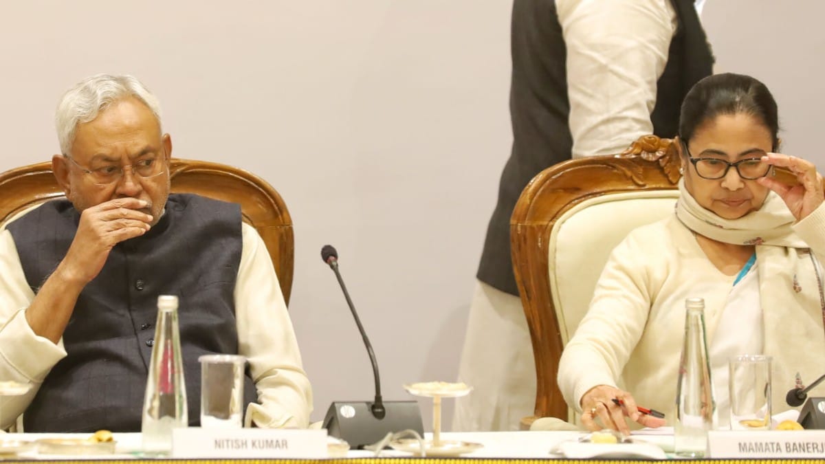 Nitish Kumar and Mamata Banerjee during INDIA meet, Tuesday | Manisha Mondal | ThePrint