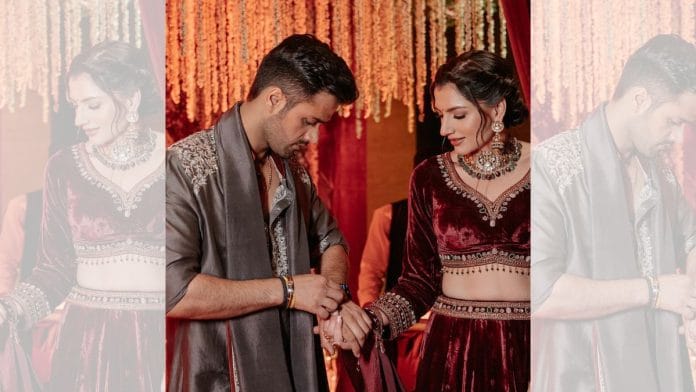 Bhavya Bishnoi with fiancee Pari Bishnoi | By special arrangement