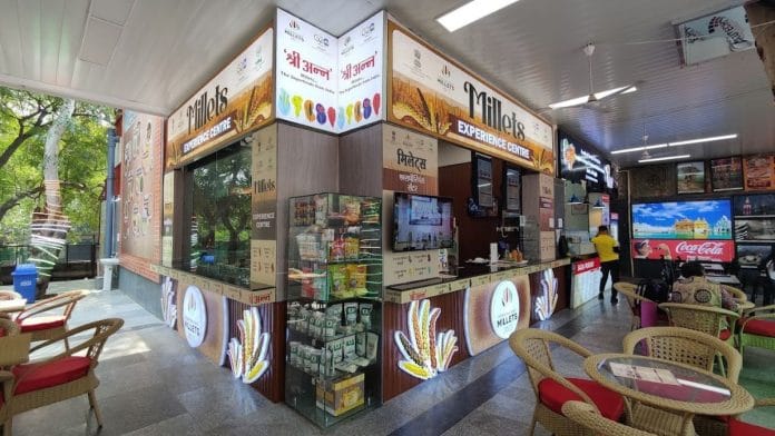 A millet experience booth at Dilli Haat | Source: Millet Experience Centre