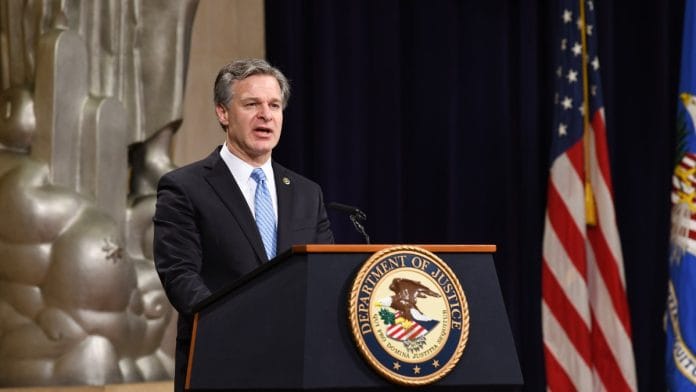 FBI Director Christopher Wray | X/@TheJusticeDept