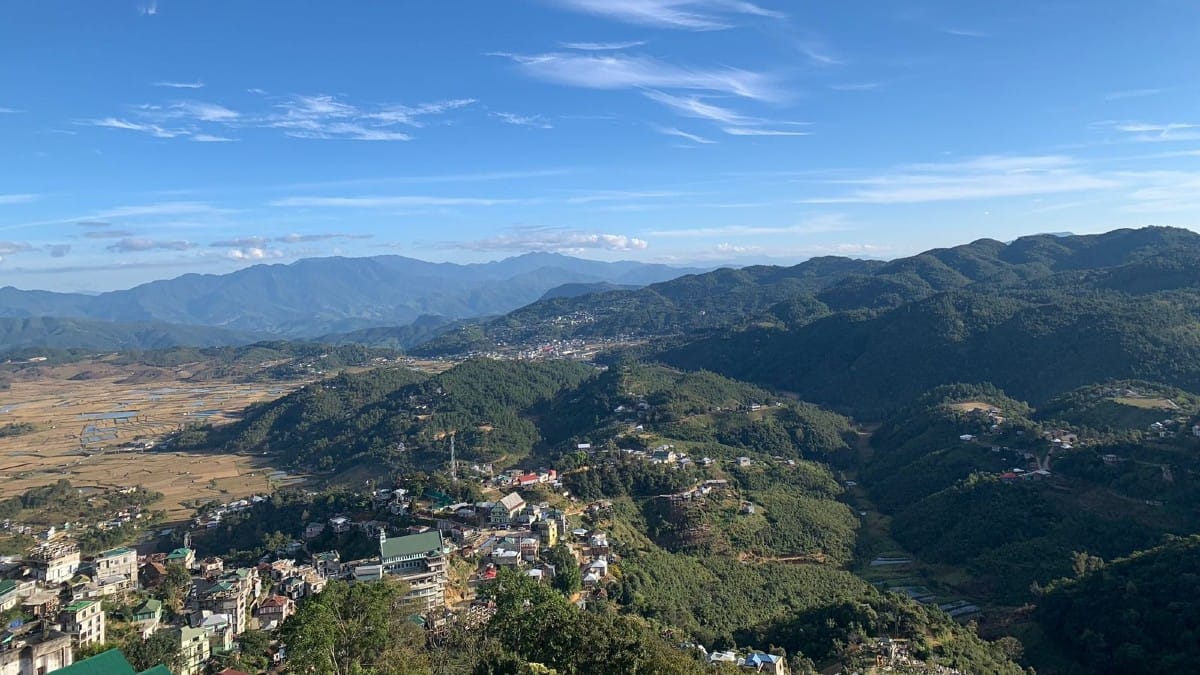A view of Champhai, the blue hills in the background are Myanmar | Karishma Hasnat | ThePrint