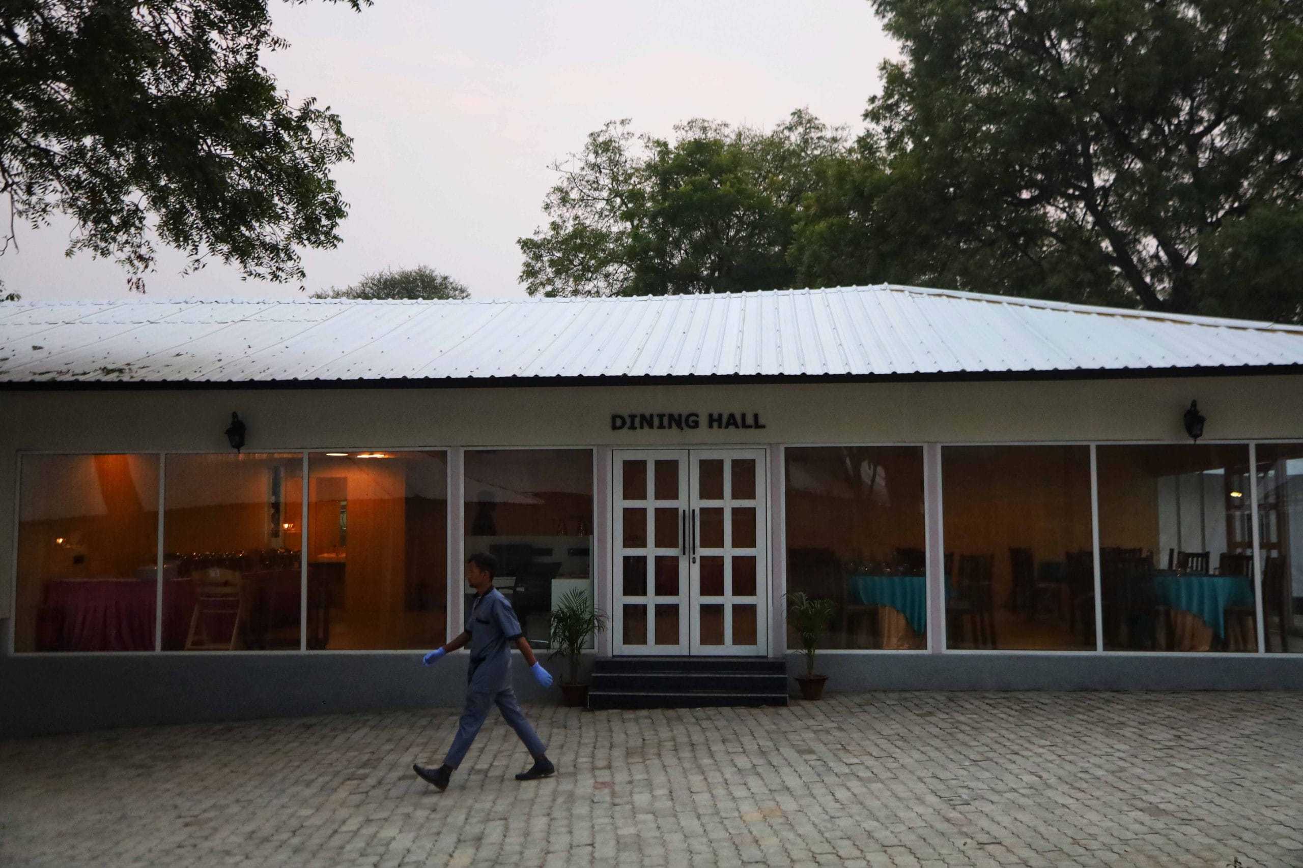 A dining hall at a tent city in Ayodhya | Manisha Mondal | ThePrint