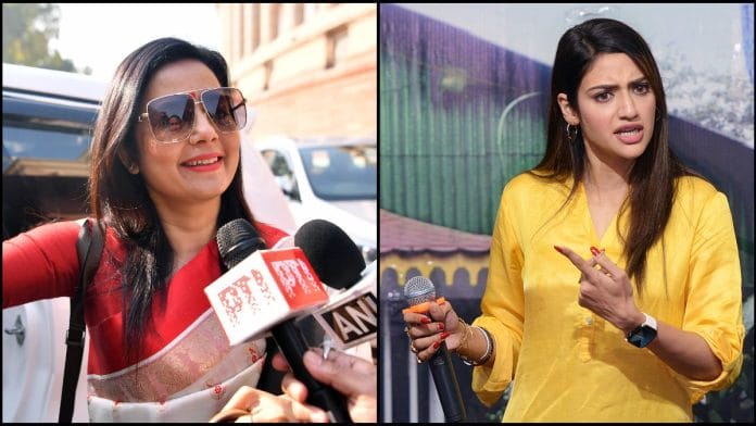 Trinamool Congress MPs Mahua Moitra and Nusrat Jahan | ANI file image