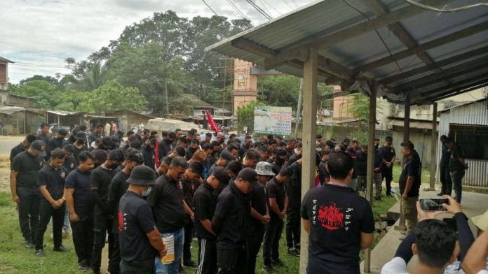 File image of a demonstration by Arambai Tenggol members in September 2023 | ANI