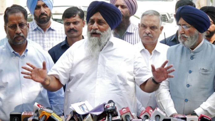 File photo of SAD chief Sukhbir Singh Badal | ANI