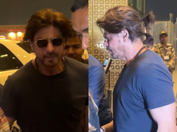 Shah Rukh Khan sports ponytail look as he gets snapped at Mumbai airport
