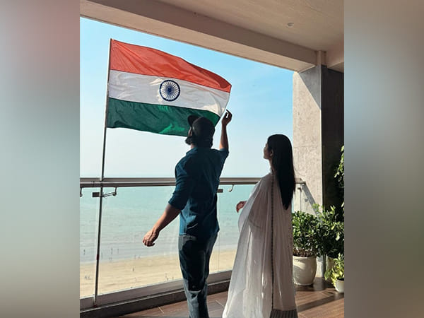 Katrina, Vicky unfurl National Flag at home to celebrate Republic Day