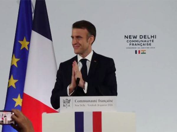 Emmanuel Macron addresses French community at Embassy of France in Delhi