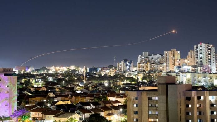 Israel's Iron Dome anti-missile system intercepts a rocket launched from the Gaza Strip, amid the ongoing conflict between Israel and the Palestinian Islamist group Hamas, as seen from Ashkelon, Israel, January 7, 2024. REUTERS/Amir Cohen