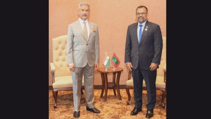 External Affair minister S. Jaishankar and his Maldivian counterpart Moosa Zameer | Photo: X (formerly Twitter): @DrSJaishankar